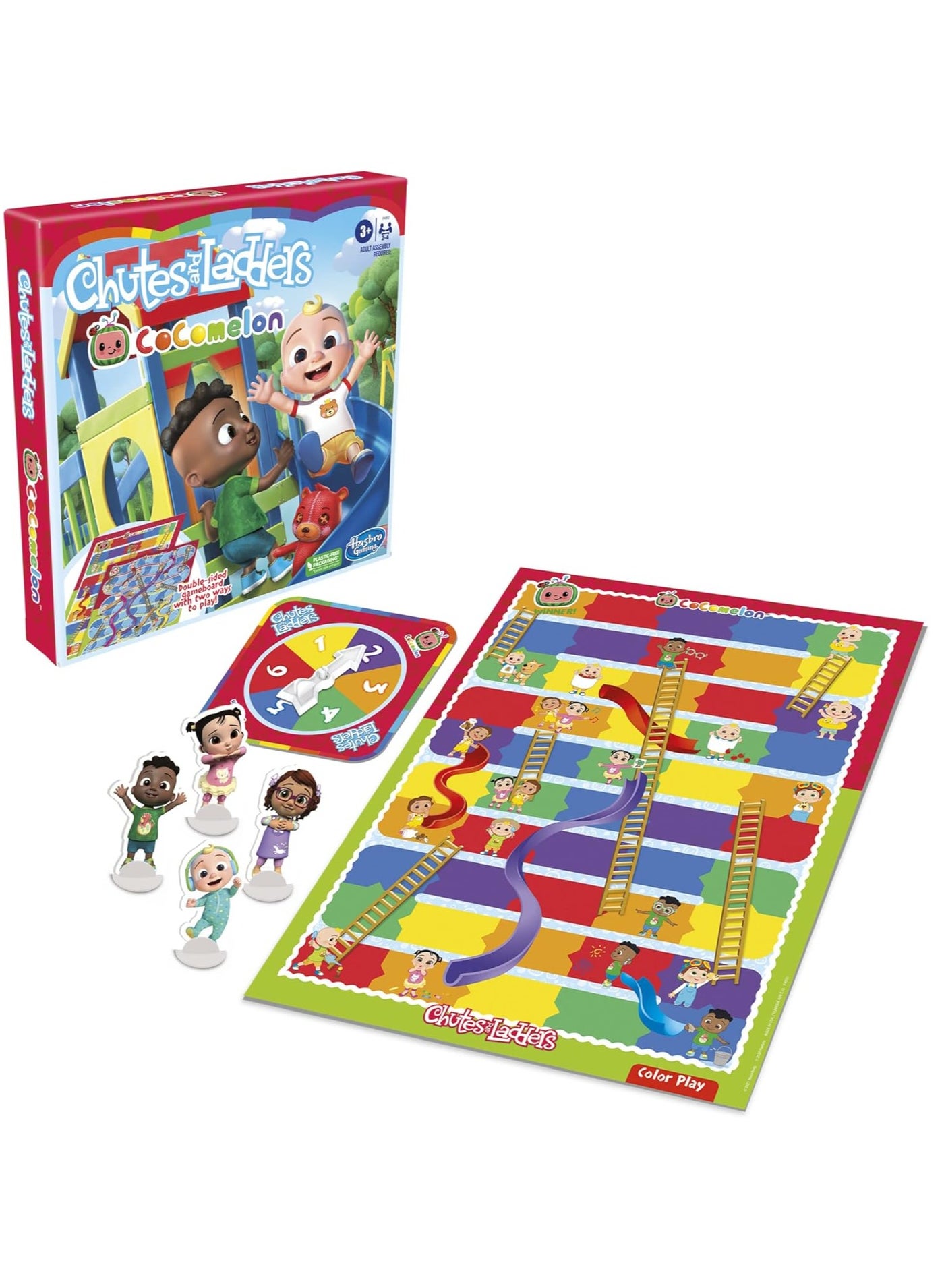 Hasbro Chutes and Ladders: CoComelon Edition Board Game | Fun Family Game for Kids Ages 3+ | Classic Educational Gameplay | CoComelon Themed Interactive Learning Toy for Toddlers | Engaging Chutes & Ladders for Kids