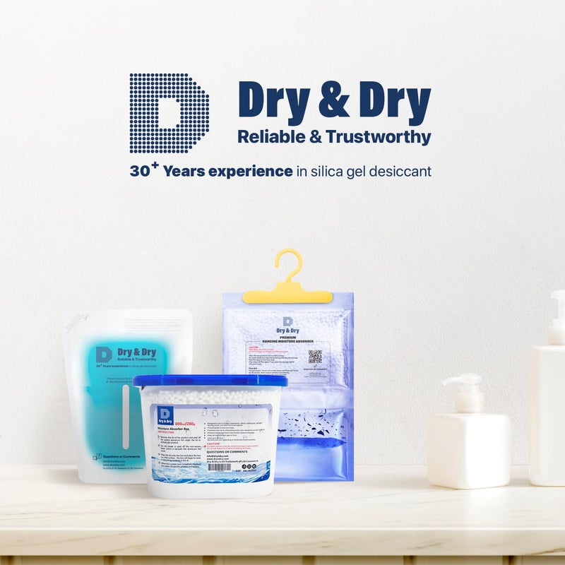 Dry & Dry Moisture Absorbers Refill Beads (4 LBS) - Dehumidifiers for Home Dehumidifier for Basement Dehumidifiers for Bedroom Small Dehumidifiers Dehumidifiers Moisture Absorbers - Image 4