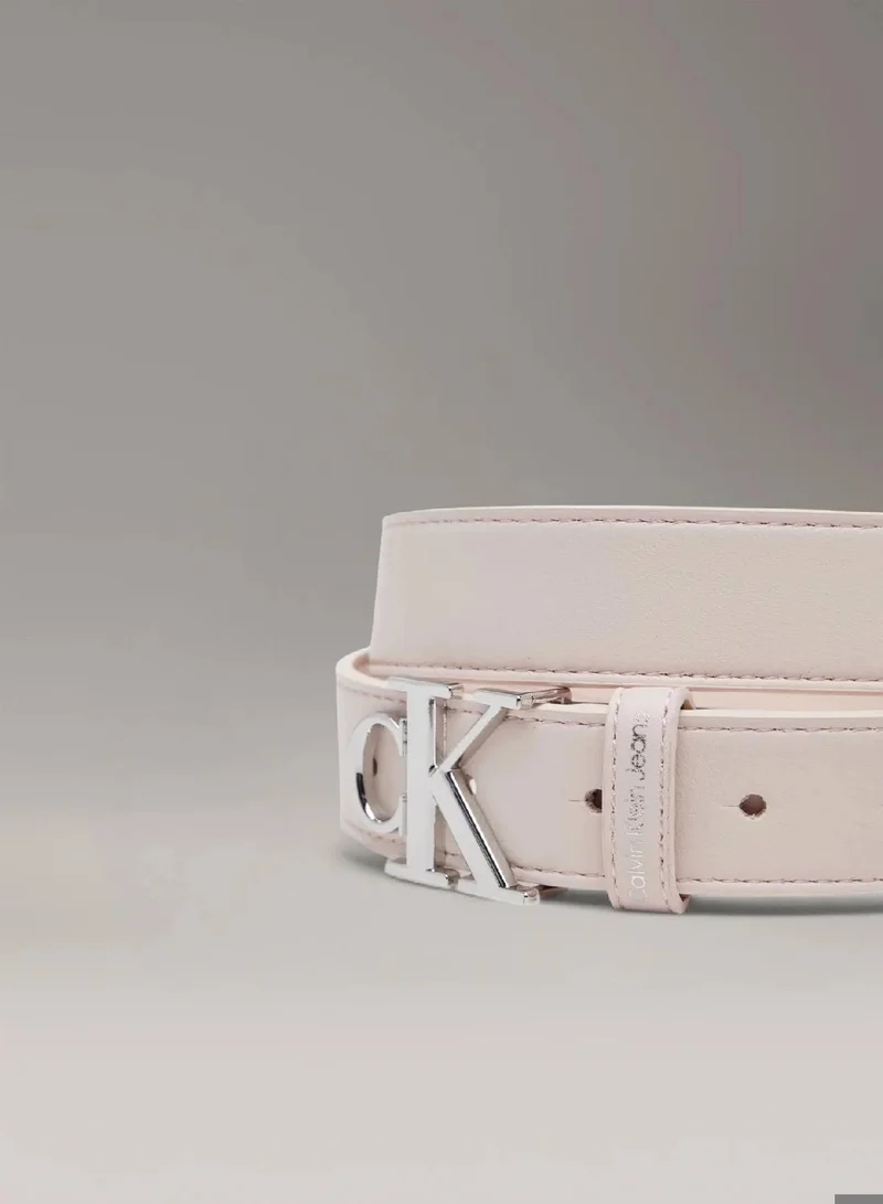 Calvin Klein Jeans Silver Peony Kids' Logo Belt  | Best Price UAE
