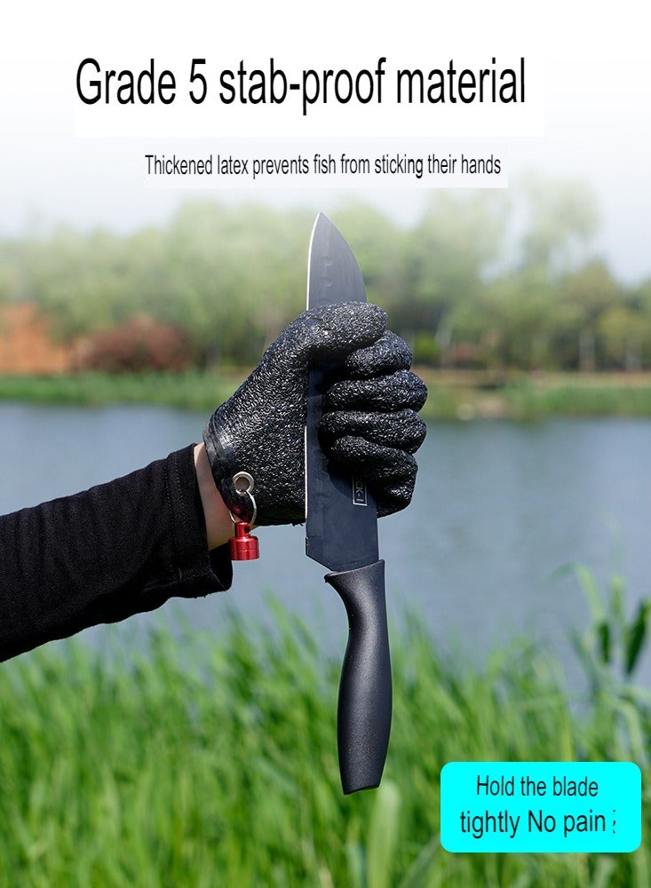 AROAQ Fishing Catching Gloves, Professional Anti-slip Catch Fish Gloves, Waterproof Magnetic Braided Fishing Gloves, Puncture Proof Fishing Glove For Handling, Cleaning, Hunting, Right Hand [single] - Image 2