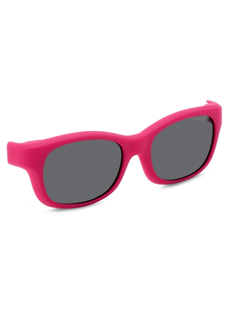 Polaroid - Kids Unisex Polarized Rectangular Sunglasses - Pld K006 Cl-On Pink Millimeter - Lens Size: 45 Mm - Image 1