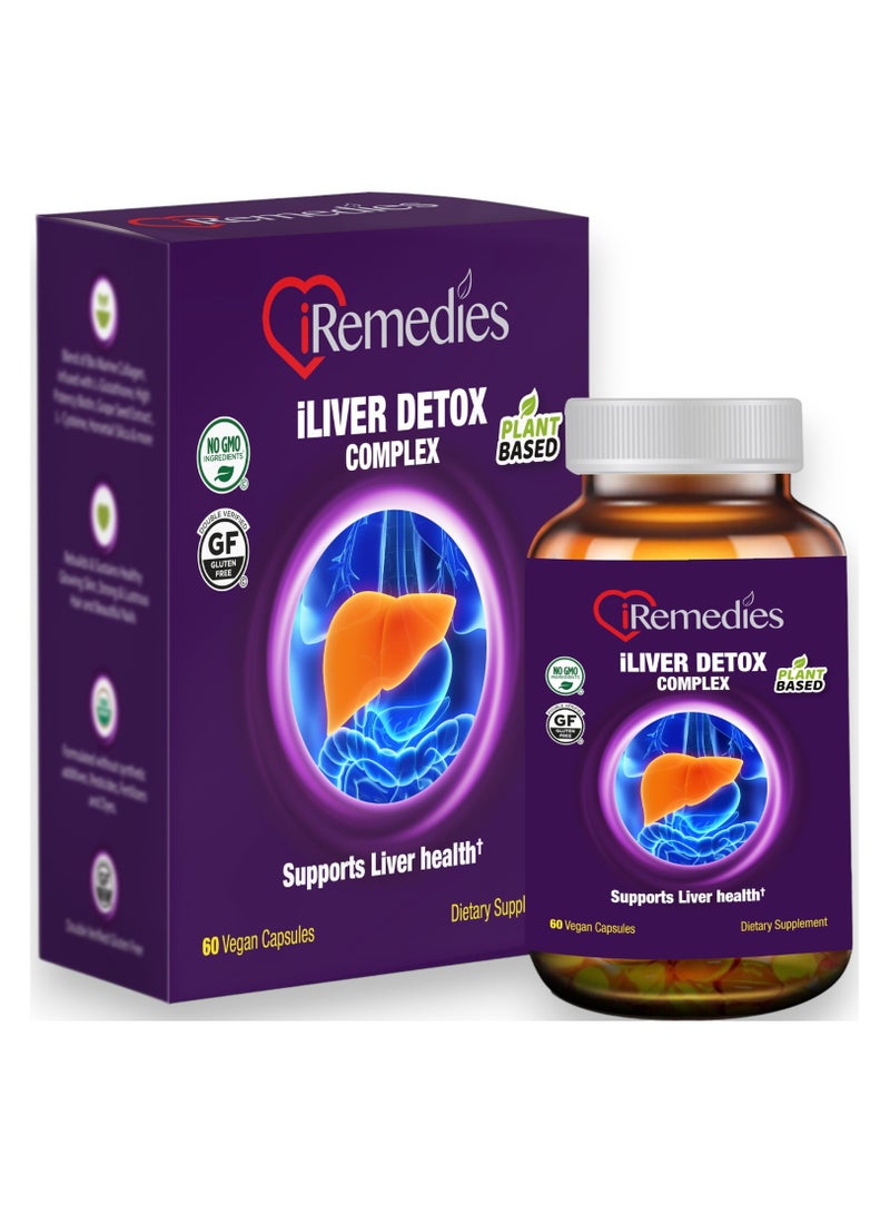 iRemedies Iliver Detox Complex, 60 Vegan Capsules, 30 Servings