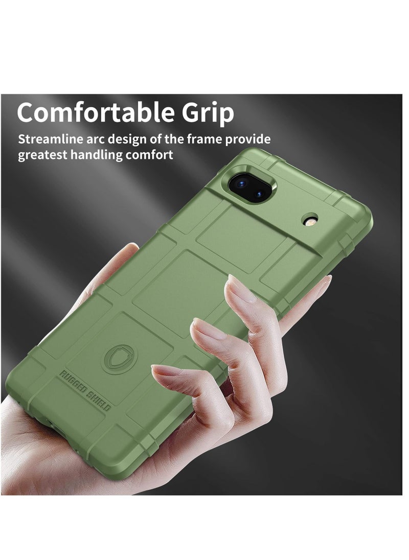Y&D - Phone Case Designed for Google Pixel 6a with Screen Protector Military Grade Shockproof Silicone TPU Protective Cover 6A 5G 6.1” (Green) - Image 1