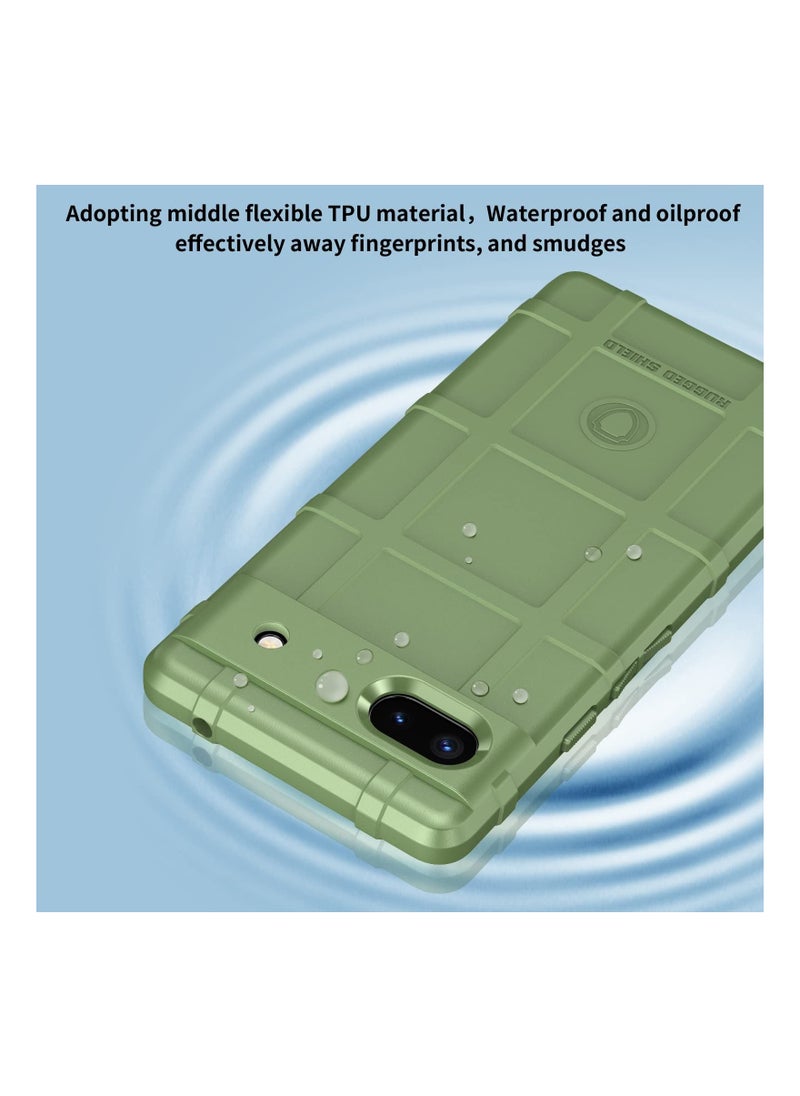 Y&D - Phone Case Designed for Google Pixel 6a with Screen Protector Military Grade Shockproof Silicone TPU Protective Cover 6A 5G 6.1” (Green) - Image 1