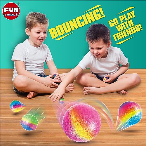 FUN KIDZ Big Bouncy Ball Kit for Kids, FunKidz DIY Ultimate Magic Bouncy Balls Making Kit Science Craft Projects Birthday Party Activities for Boys Girls Ages 6-12 Includes Tennis Size Ball Model and Powder - Image 3
