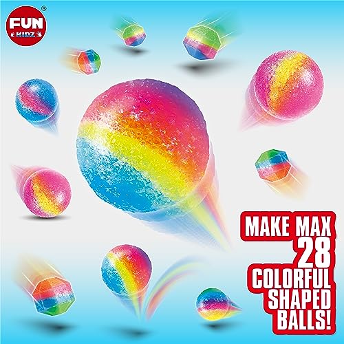 FUN KIDZ Big Bouncy Ball Kit for Kids, FunKidz DIY Ultimate Magic Bouncy Balls Making Kit Science Craft Projects Birthday Party Activities for Boys Girls Ages 6-12 Includes Tennis Size Ball Model and Powder - Image 4
