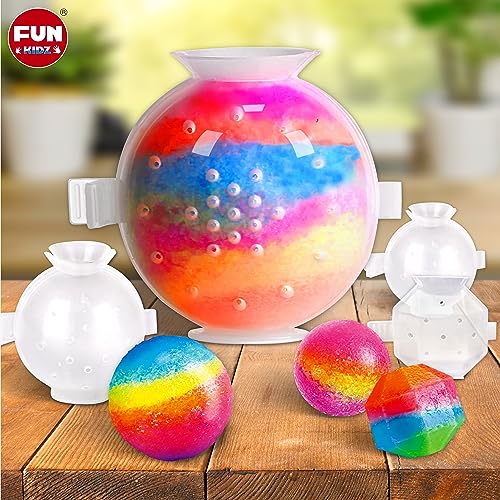 FUN KIDZ Big Bouncy Ball Kit for Kids, FunKidz DIY Ultimate Magic Bouncy Balls Making Kit Science Craft Projects Birthday Party Activities for Boys Girls Ages 6-12 Includes Tennis Size Ball Model and Powder - Image 2