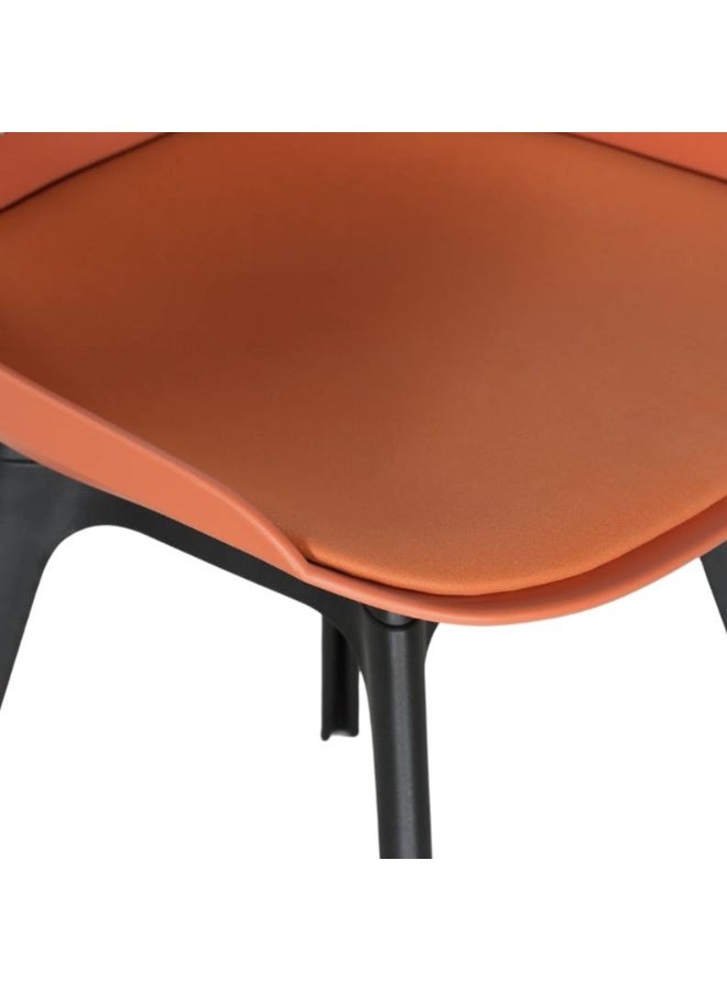 ROYALOAK Royaloak Aero Fibre Cafe Chair in Red | Moulded Upholstery with Cushioned Seat & Tilt-Back Design | Comfortable Chair with Anti-Skid Legs for Daily Use in Homes, Cafés, Patios or Balconies - Image 5