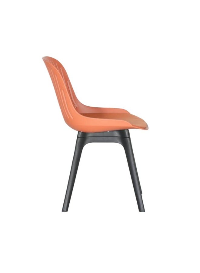 ROYALOAK Royaloak Aero Fibre Cafe Chair in Red | Moulded Upholstery with Cushioned Seat & Tilt-Back Design | Comfortable Chair with Anti-Skid Legs for Daily Use in Homes, Cafés, Patios or Balconies - Image 4
