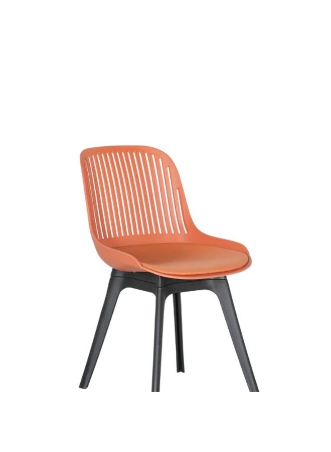 ROYALOAK Royaloak Aero Fibre Cafe Chair in Red | Moulded Upholstery with Cushioned Seat & Tilt-Back Design | Comfortable Chair with Anti-Skid Legs for Daily Use in Homes, Cafés, Patios or Balconies - Image 2