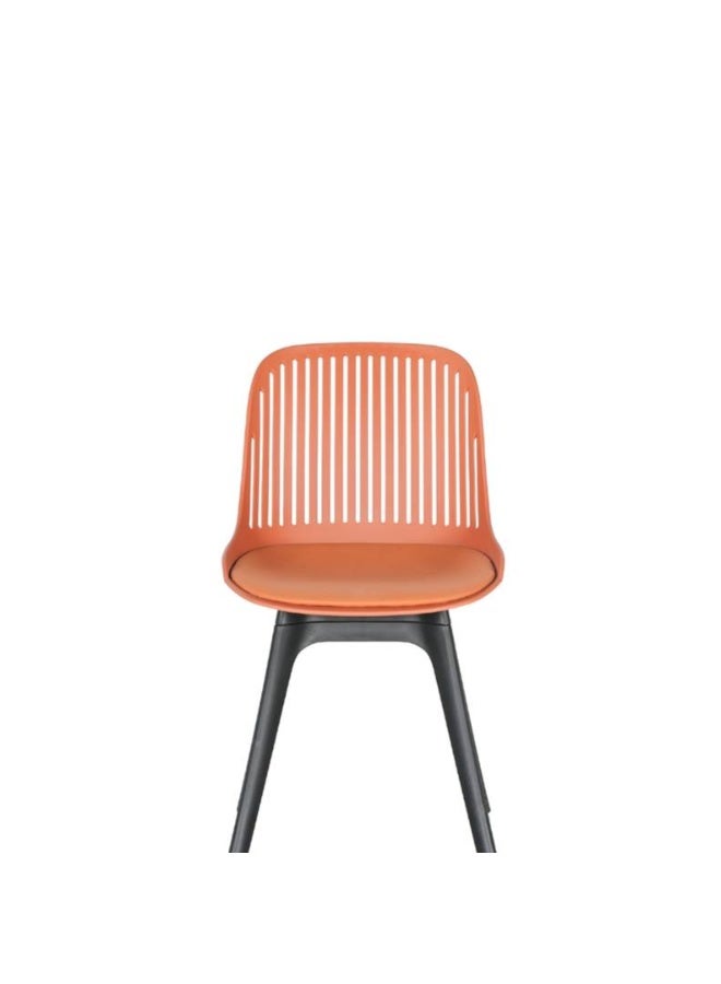 ROYALOAK Royaloak Aero Fibre Cafe Chair in Red | Moulded Upholstery with Cushioned Seat & Tilt-Back Design | Comfortable Chair with Anti-Skid Legs for Daily Use in Homes, Cafés, Patios or Balconies - Image 3