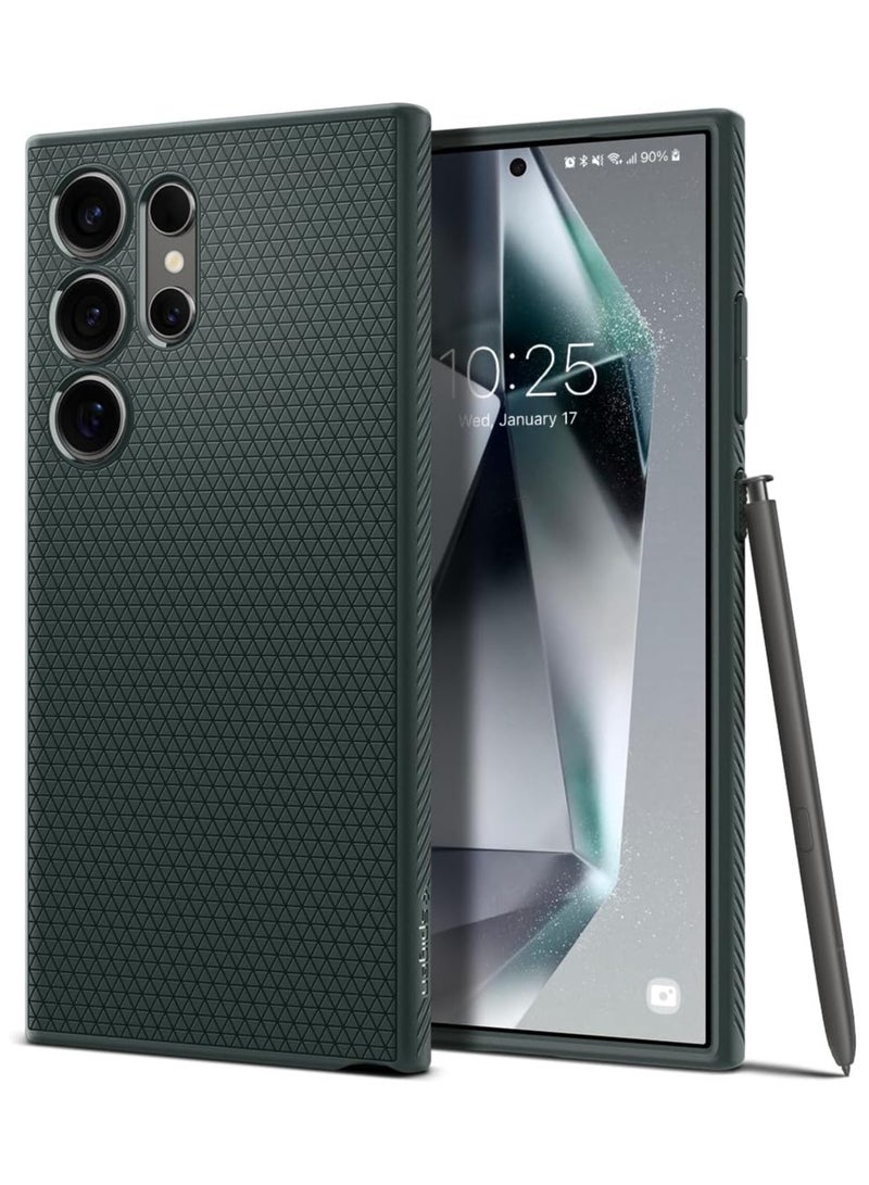 Spigen Liquid Air designed for Samsung Galaxy S24 ULTRA case cover (2024) - Abyss Green - Image 1