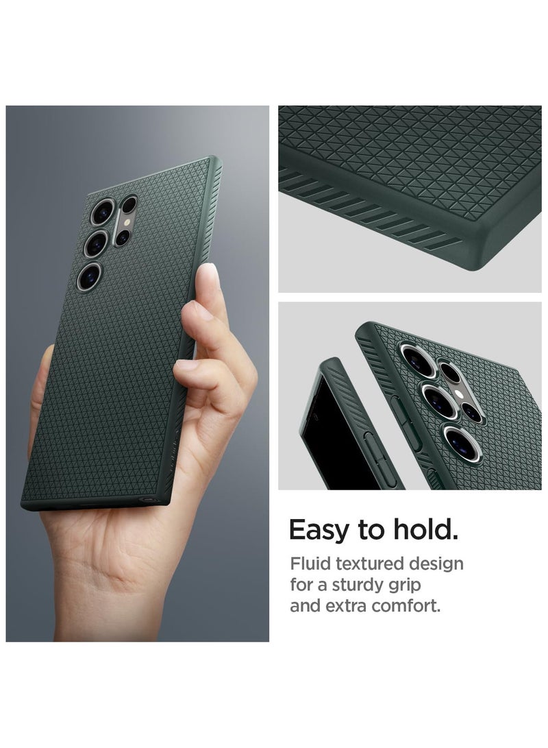 Spigen Liquid Air designed for Samsung Galaxy S24 ULTRA case cover (2024) - Abyss Green - Image 5