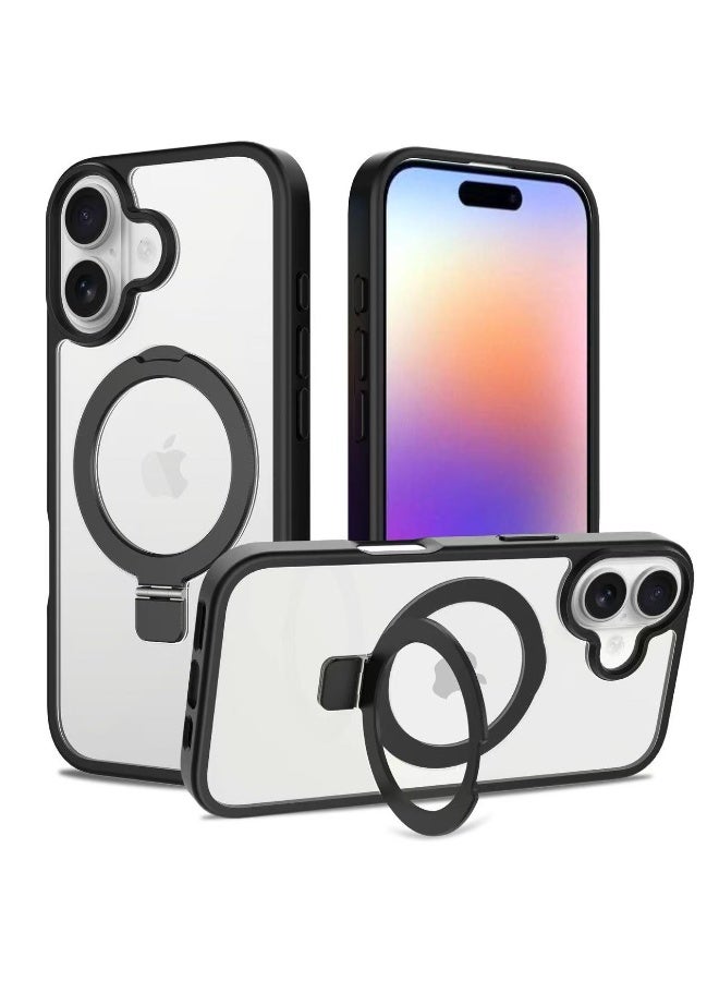 iPhone 16 MagSafe Case Magnetic Back Cover,【Full Shockproof Protection】 transparent back,  Magnetic Cover with Invisible Stand, Slim Phone Cover with Strong Magnet for Apple 16 Plus - Image 1