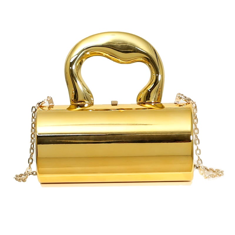 BagHeiyy Gold Purse, Clutch Purses for Women, Acrylic Clutch Y2k Purse Satchel Crossbody Bags Women's Evening Parties Handbag (Gold) - Image 1