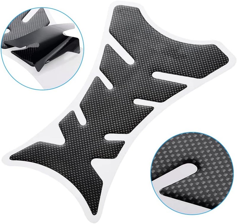 Mtsooning Motorcycle Tank Pad, Universal Fuel Tank Sticker, 3D Rubber Gas Oil Protector Self-Adhesive and Waterproof Replacement for Suzuki Kawasaki Ducati - Image 3