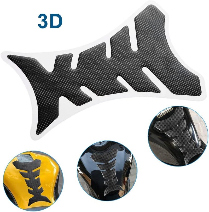 Mtsooning Motorcycle Tank Pad, Universal Fuel Tank Sticker, 3D Rubber Gas Oil Protector Self-Adhesive and Waterproof Replacement for Suzuki Kawasaki Ducati - Image 5
