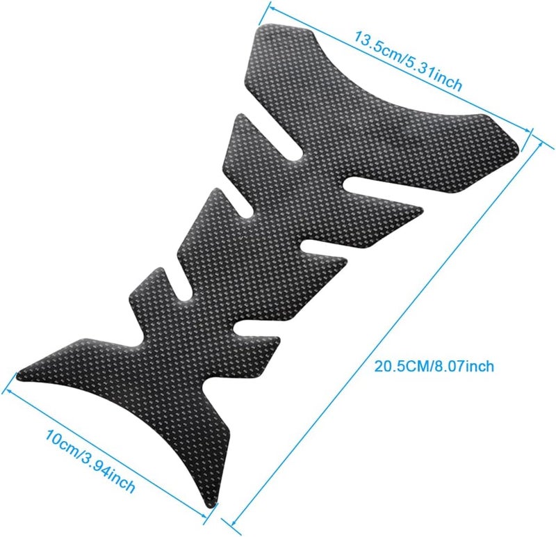 Mtsooning Motorcycle Tank Pad, Universal Fuel Tank Sticker, 3D Rubber Gas Oil Protector Self-Adhesive and Waterproof Replacement for Suzuki Kawasaki Ducati - Image 1