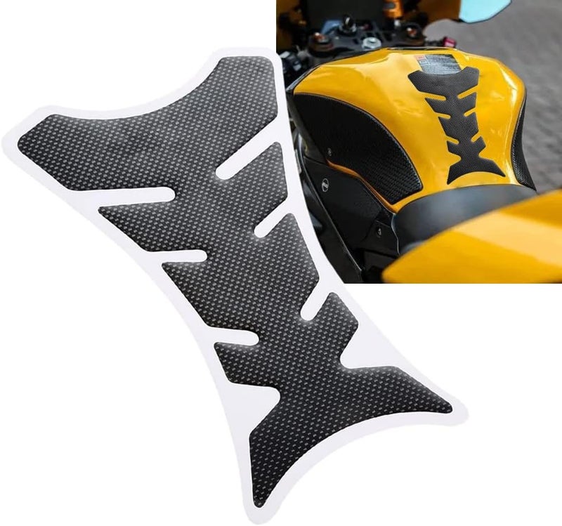 Mtsooning Motorcycle Tank Pad, Universal Fuel Tank Sticker, 3D Rubber Gas Oil Protector Self-Adhesive and Waterproof Replacement for Suzuki Kawasaki Ducati - Image 2
