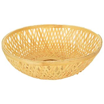 Avika Bamboo Basket for Home, Kitchen, Gift Decoration, Food Serving Bowl, Used for Snacks, Decor Your Dinning Table, Size :- 5" X 3" (PAK of 6) - Image 1