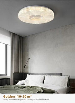 Vmax Smart Modern LED Ceiling Light with Alexa Connectivity & Remote Control, Round Cristal Glass 40 Cm Dimmable Warm & Cool White Light for Living Dining Room Bedroom Hallway Office Balcony Kidsroom Study  - Image 4
