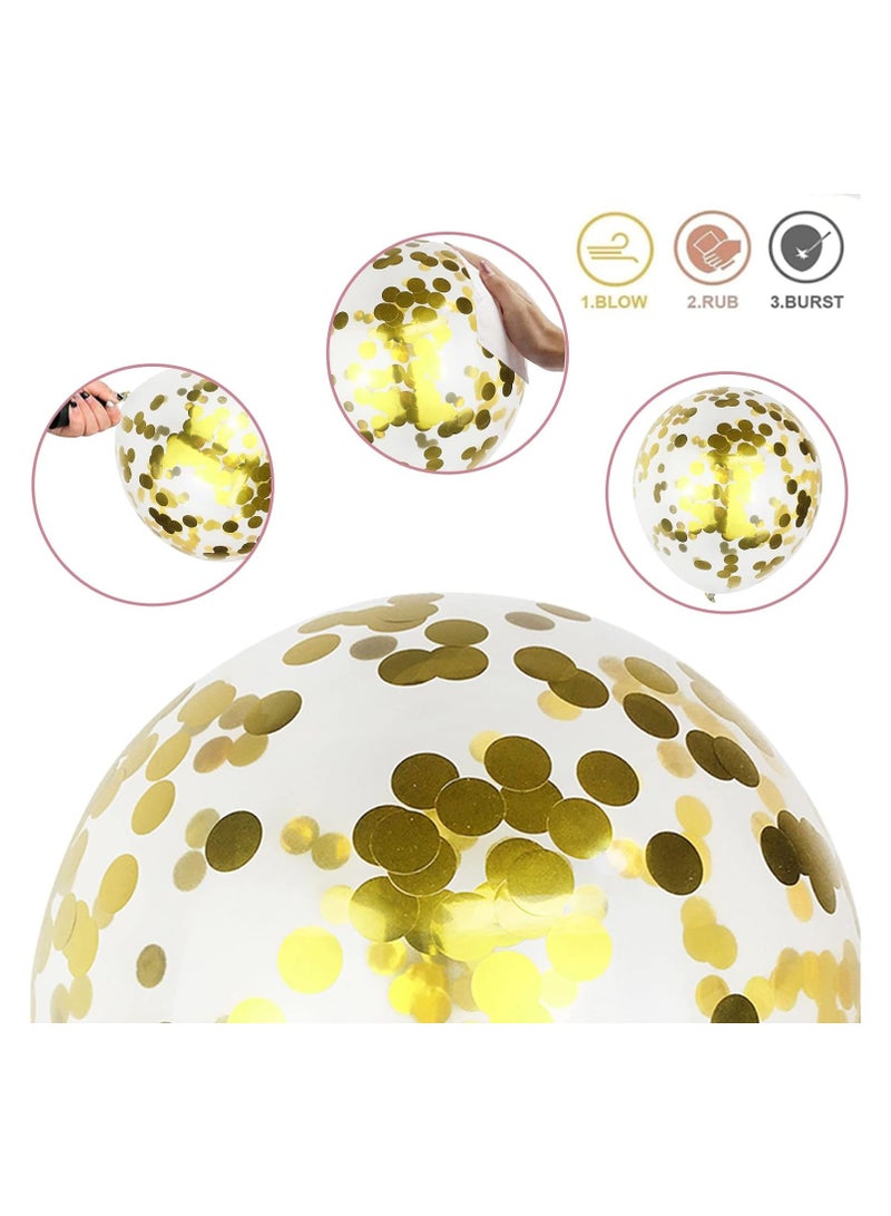 Boxwoods Pink White Golden Chrome And Confetti Balloons For Baby Shower Birthday Theme Party Decoration - Image 3