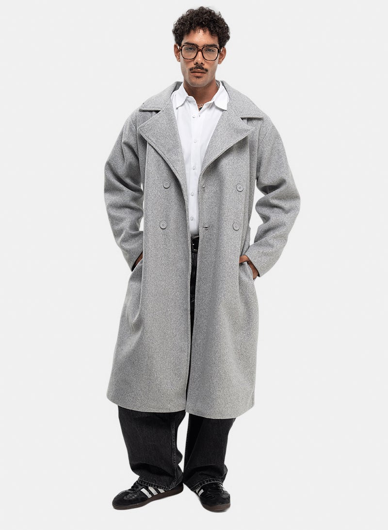 In Your Shoe Grey Oversized Coat - Image 1