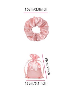 BOFAN Bonnet with Tie Band, Satin Hair Silk Bonnet for Sleeping Women, Sleep Bonnets for Women, Double Layer Sleep Cap for Curly Hair Braids（Pink）  - Image 5