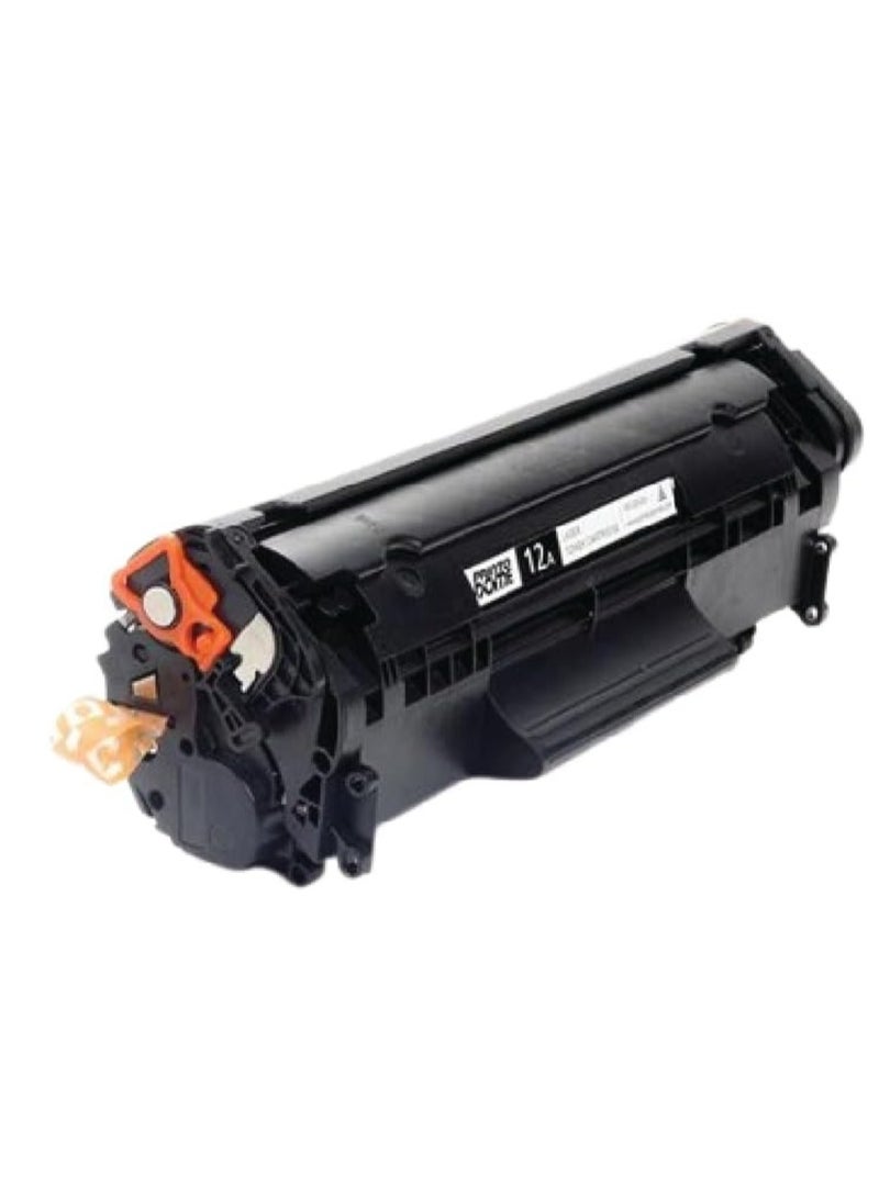 Reacon 12A Black Toner Cartridge - Compatible with Printer HP LaserJet 1020, 1022, 1022nw, 3052, 1022n, 3015, 3020, 3030, 3050, 3055, 1018, 1012, M1319f MFP (Q2612A Black)