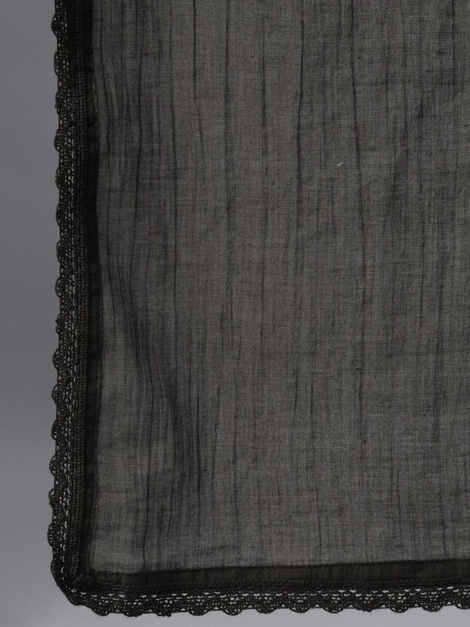 آي شين طقم كورتا مع بنطلون ودوباتا بلون الزيتون من إيشين - Image 4