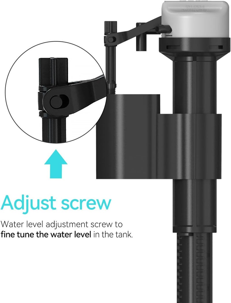 RT A1250L Toilet Fill Valve Toilet Tank Parts Replacement Universal Toilet Repair Kit Inside Tank Quiet Fill Anti-Siphon - Image 4