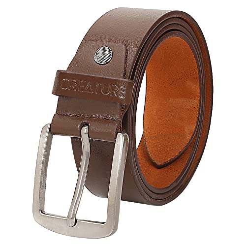 Creature Formal/Casual Brown Leather Belts For Men (BL-03) - Image 1