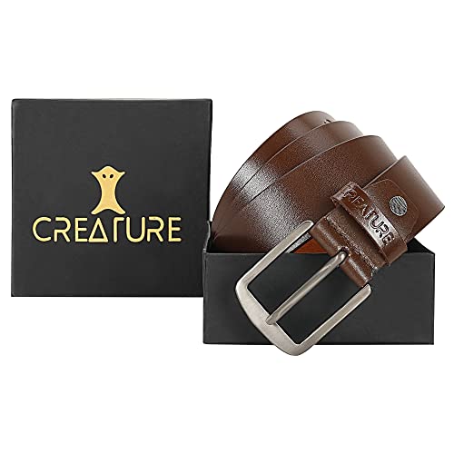 Creature Formal/Casual Brown Leather Belts For Men (BL-03) - Image 2