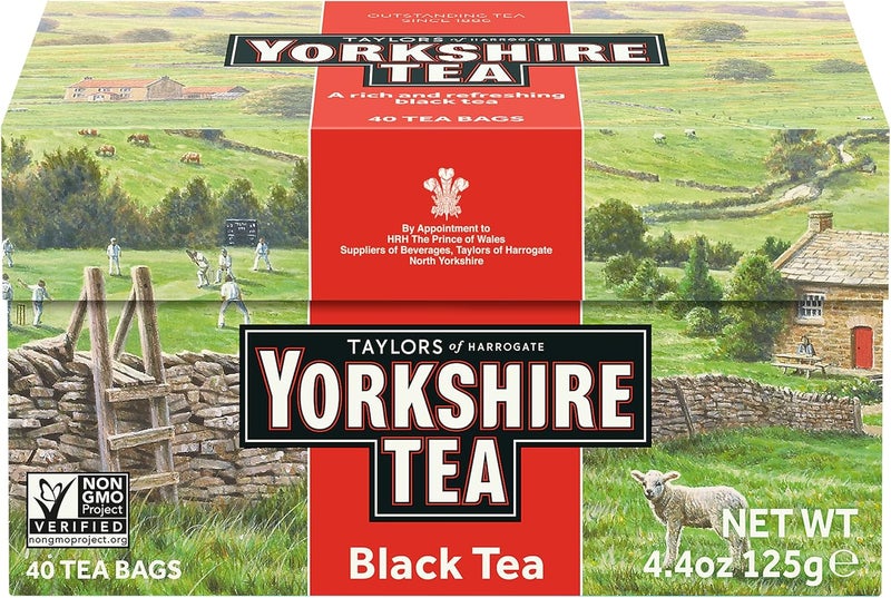 Yorkshire Tea Red – Classic Black Tea, 40 Tea Bags - Image 1