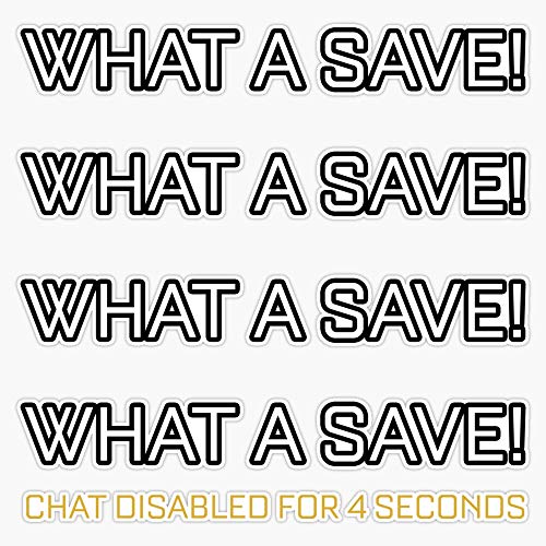eDesign Rocket Car Soccer What A Save Chat Disabled Funny League Sticker Decal Bumper Sticker 5 inch - Image 1