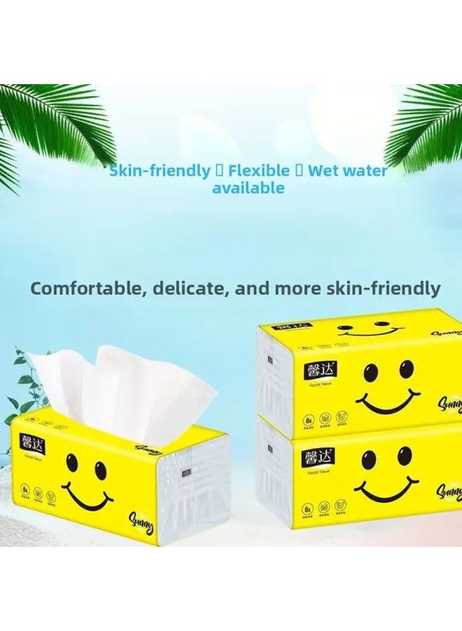 4 Ply Thick Facial Tissues 260 Sheets Individually Wrapped Beige Friendly Soft Paper - Image 3