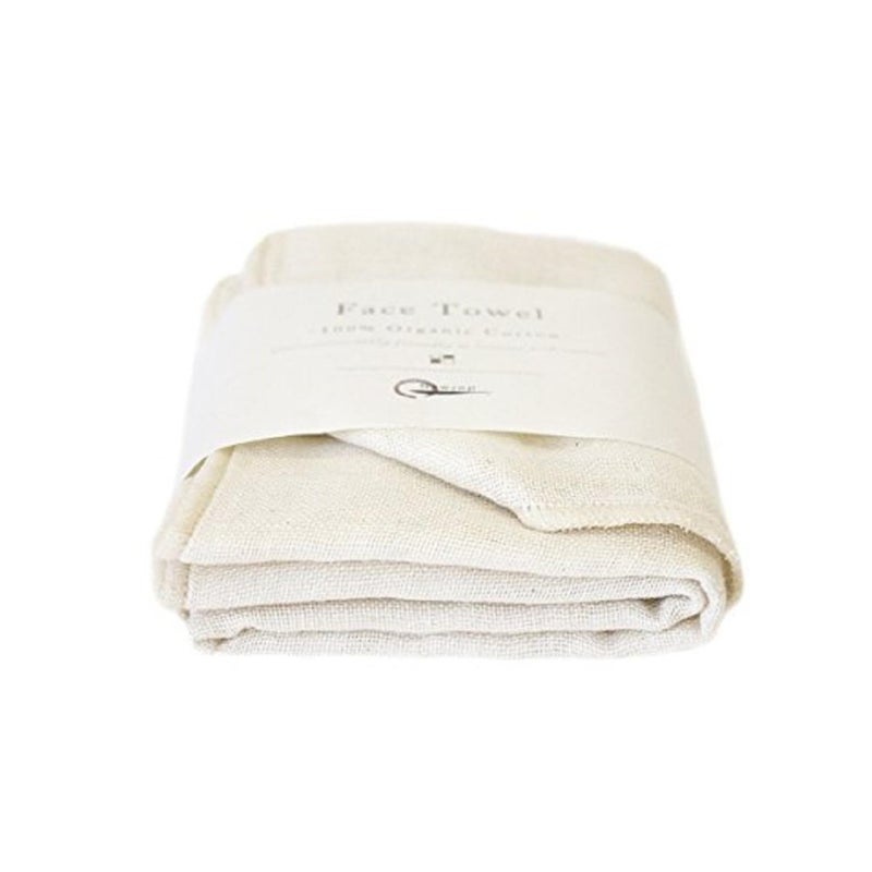 Nawrap 100% Organic Cotton Face Towels  Set of 2  Ivory - Image 3