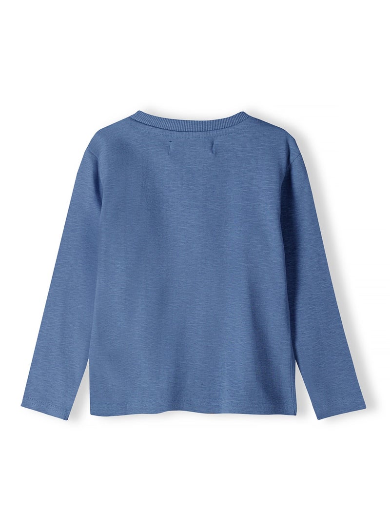 MINOTI Boys Long Sleeve Basic T-Shirt with Chest Pocket - Image 2