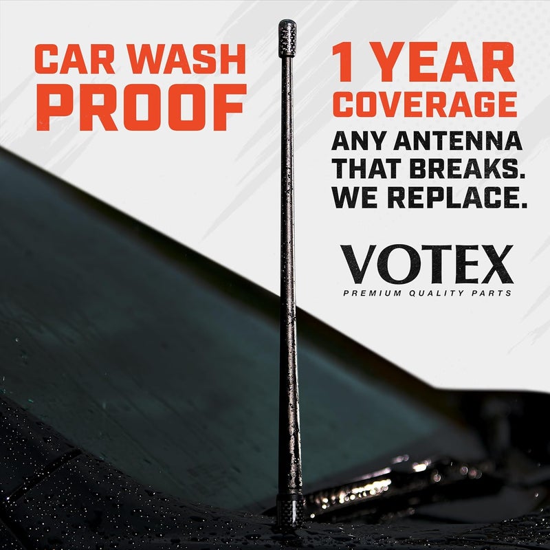 Votex فوتكس - هوائي مطاطي من ألياف الكربون بطول 13 بوصة (أسود، أزرق، ذهبي، أخضر، أحمر، فضي) يناسب فورد F150 - F250 - F350 | جيب رانجلر - جلاديتور | تويوتا تاكوما - تندرا | شيفروليه سيلفرادو | جي إم سي سييرا - Image 4