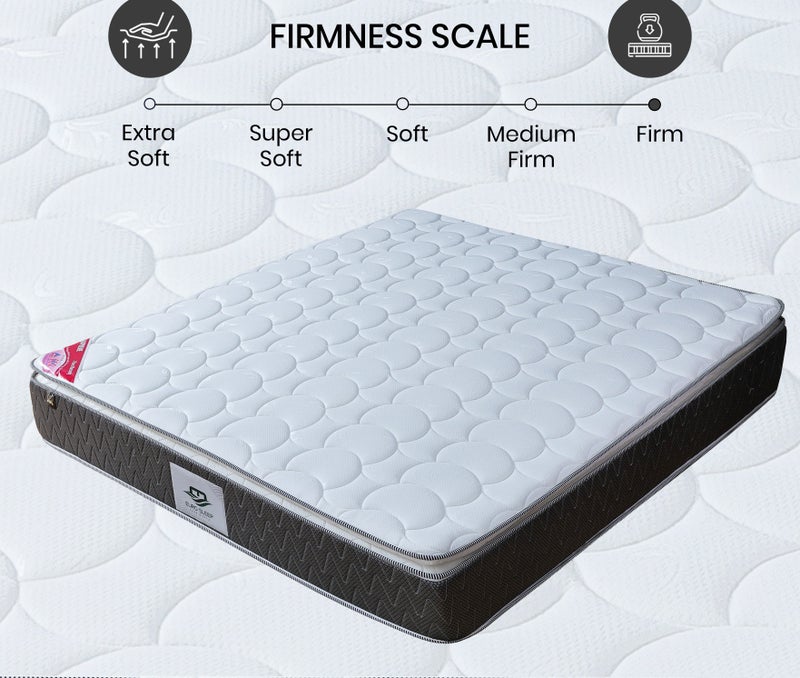 ريكسال هوم مرتبة Rexal Home Supreme Pillow Top بنظام النوابض بونيل – سماكة 25 سم، قماش محبوك، عزل الحركة ودعم متوسّط الصلابة، مقاس كوين 150 × 190 سم - Image 5