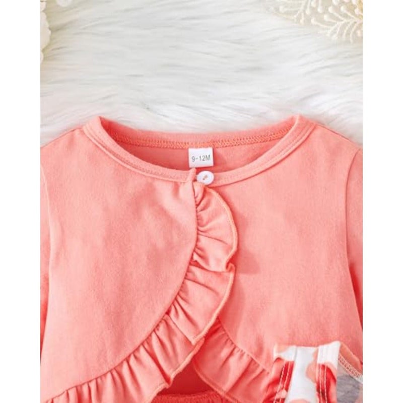Rosibel Girls Dress and Cotton Cardigan Set for M3T Spring and Autumn Clothing - Image 4