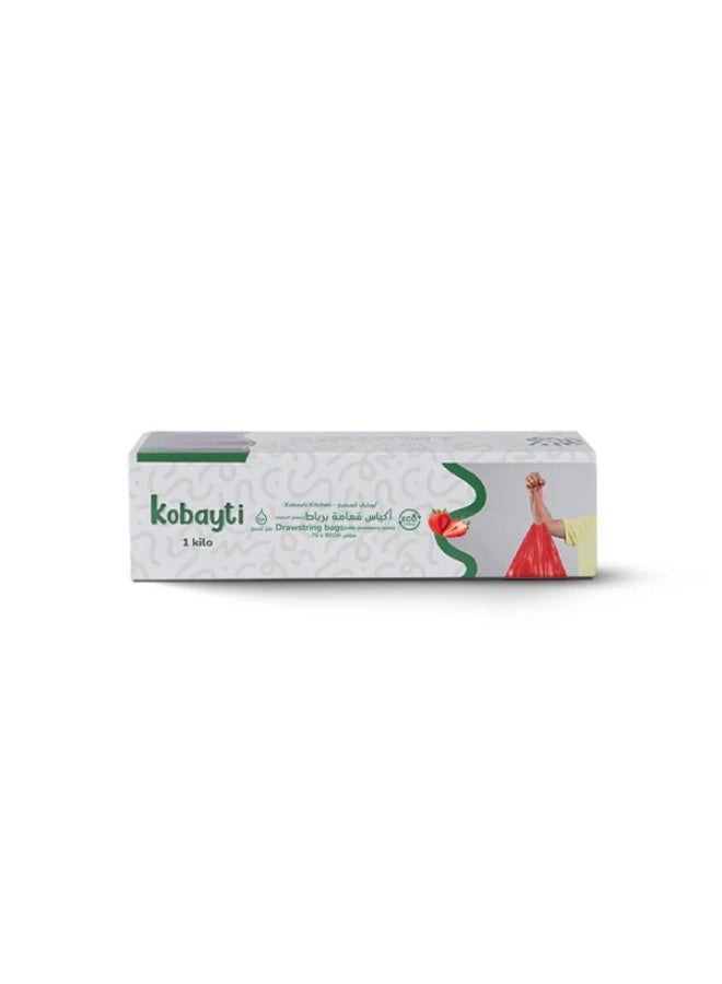 Kobayti GARBAGE BAG tape tie strawberry 70x90 - 1kilo-  - Image 1