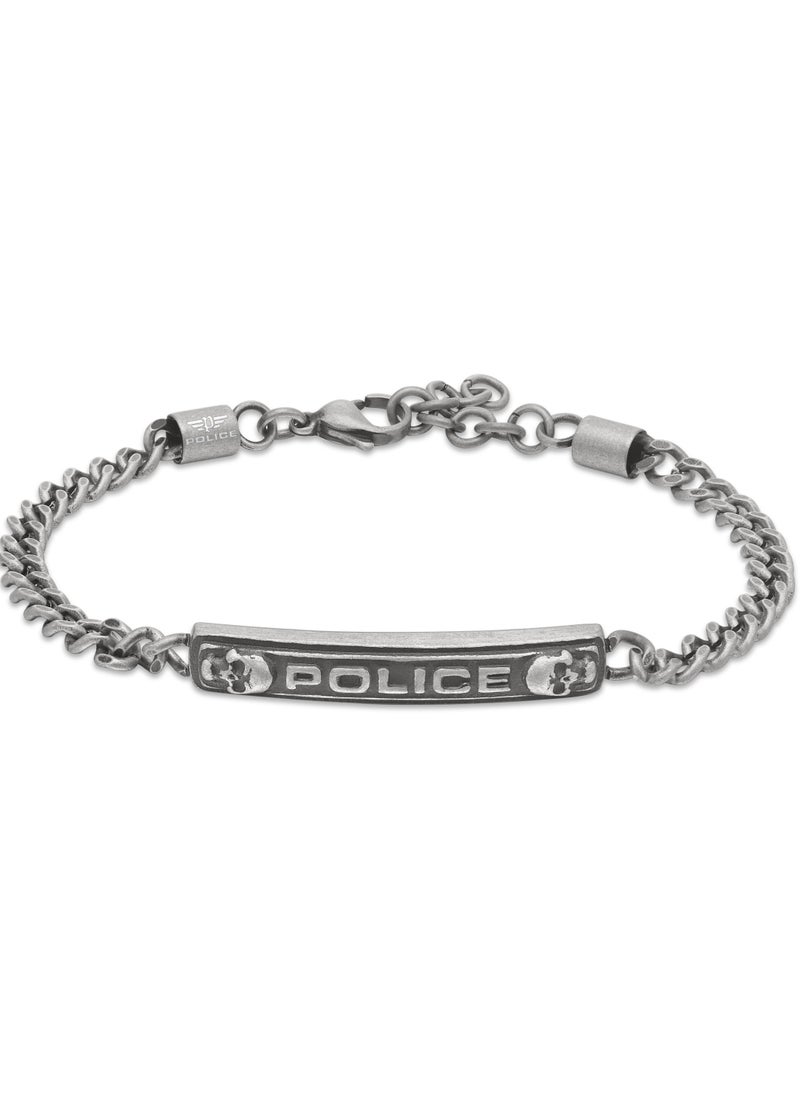 POLICE Cranio Antique Silver Stainless Steel Gents Bracelet  - Image 1