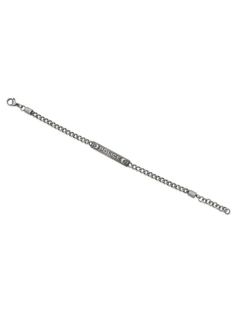 POLICE Cranio Antique Silver Stainless Steel Gents Bracelet