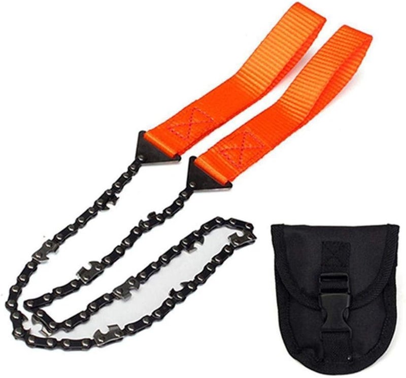 VIKROM Rope Saw for Tree Limbs - Pocket Chainsaw for Survival with Bag | Stainless Steel 25" Folding Tree Saw with Bi-Directional Teeth, Essential for Camping Gear, Survival Gear Great Valentines Day Gift - Image 1