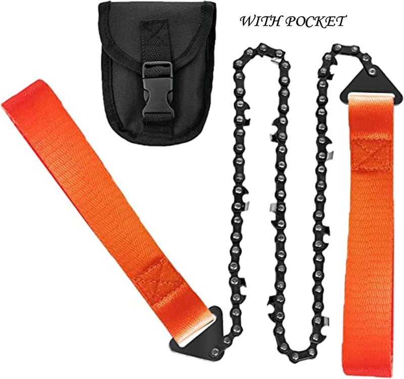 VIKROM Rope Saw for Tree Limbs - Pocket Chainsaw for Survival with Bag | Stainless Steel 25" Folding Tree Saw with Bi-Directional Teeth, Essential for Camping Gear, Survival Gear Great Valentines Day Gift - Image 2