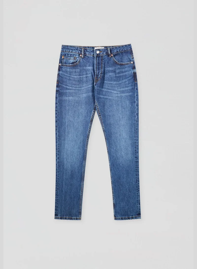 PULL&BEAR Basic blue slim fit jeans