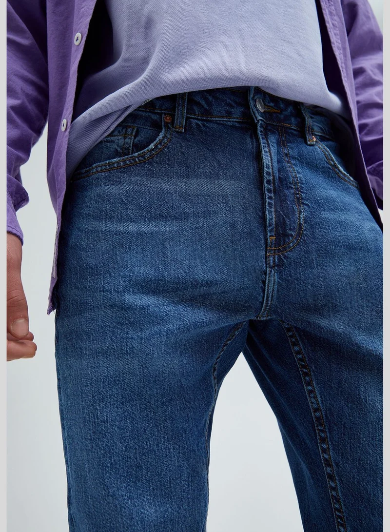 PULL&BEAR Basic blue slim fit jeans