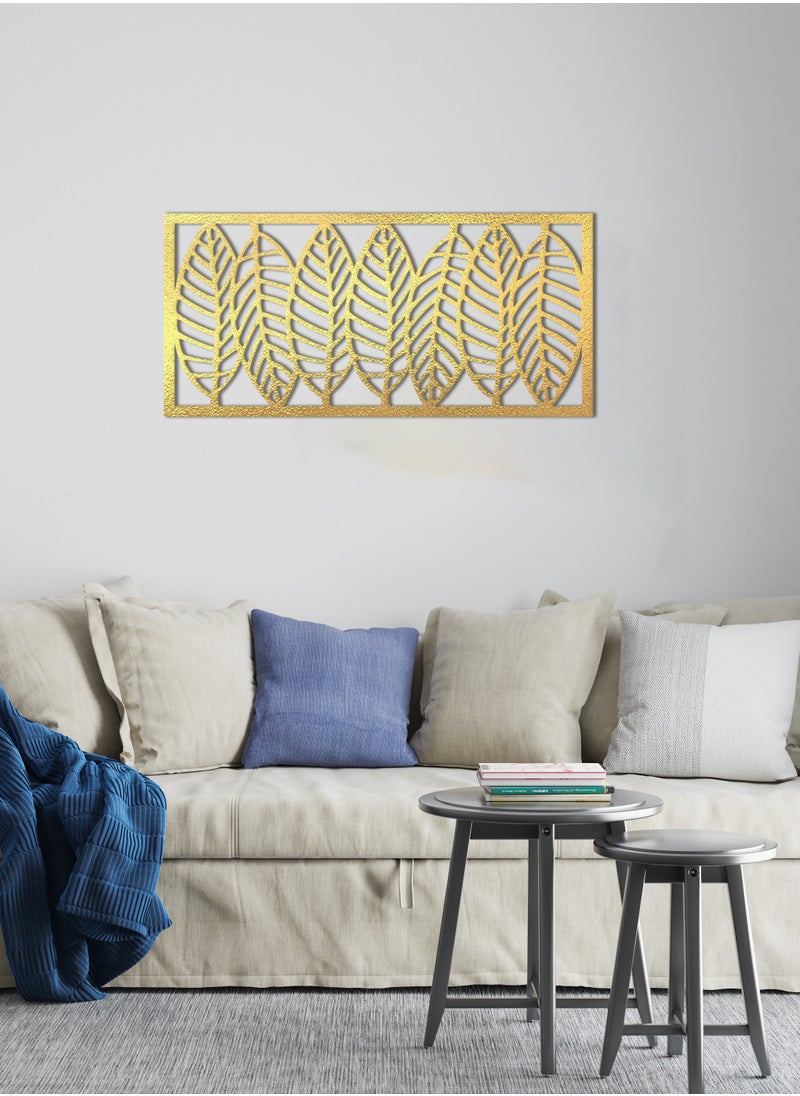 Home Gallery - Home Gallery Decorative Tree Leaves Wooden Wall Art 80X35 - Image 1