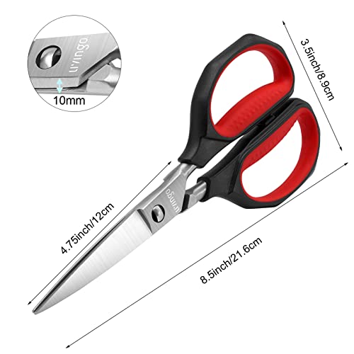 LIVINGO Kitchen Shears Heavy Duty: Cooking Scissors Dishwasher Safe Come Apart Sharp Forged Stainless Steel Blade Utility Food All Purpose for Cutting Poultry Chicken Meat Bones Vegetable, 8.5 inches - Image 3